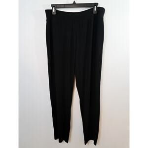 Susan Graver Modern Essentials Women's Black Straight Leg Pants Size Medium
